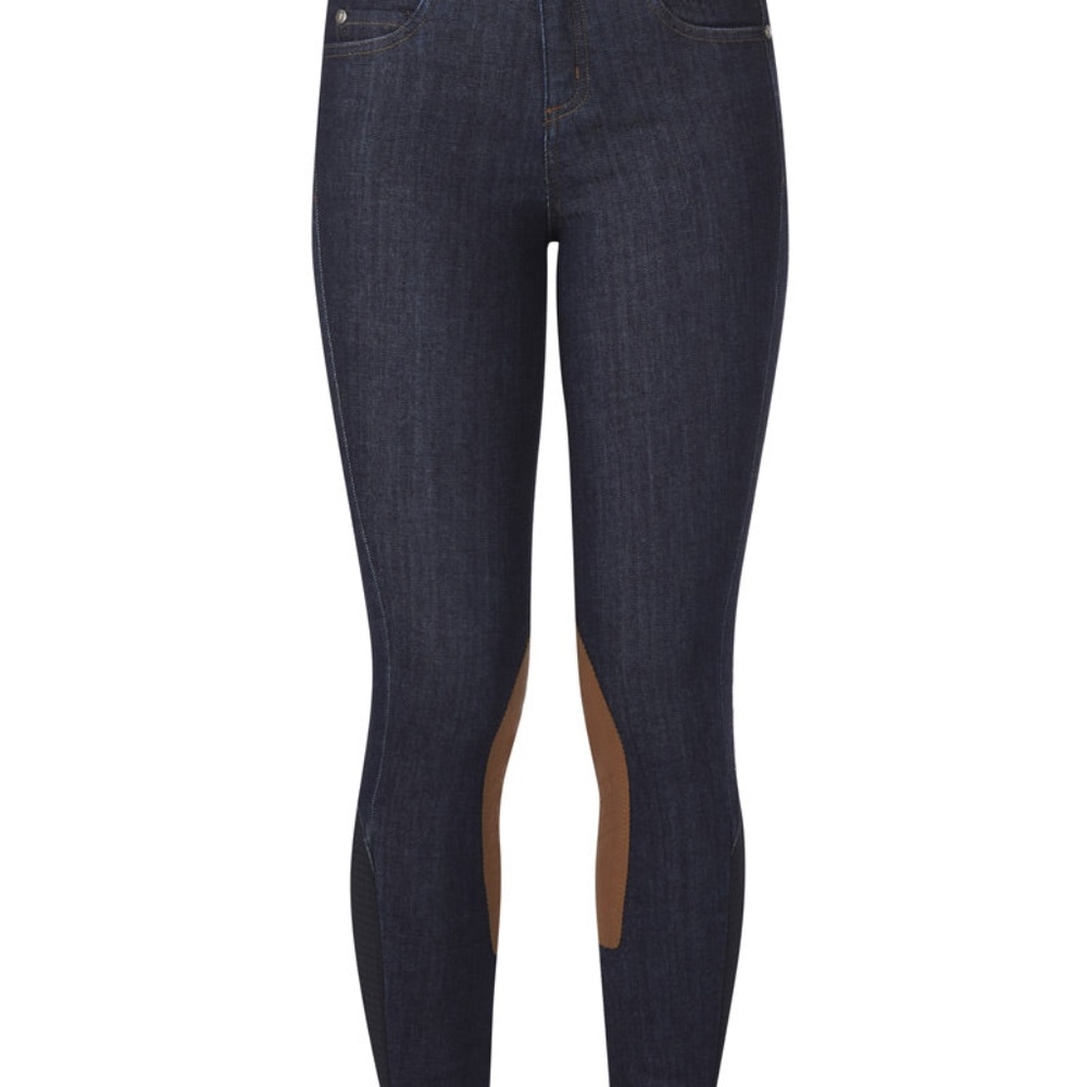 Kerrits Activewear Kids Stretch Denim Knee Patch Riding Breech Size SDENIM / S